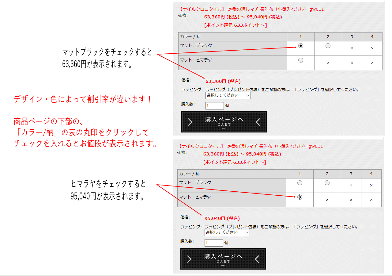 セールのお値段表示