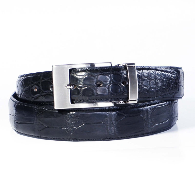クロコダイル革 メンズベルト ピンタイプ 35mm | クロコダイル革ベルト