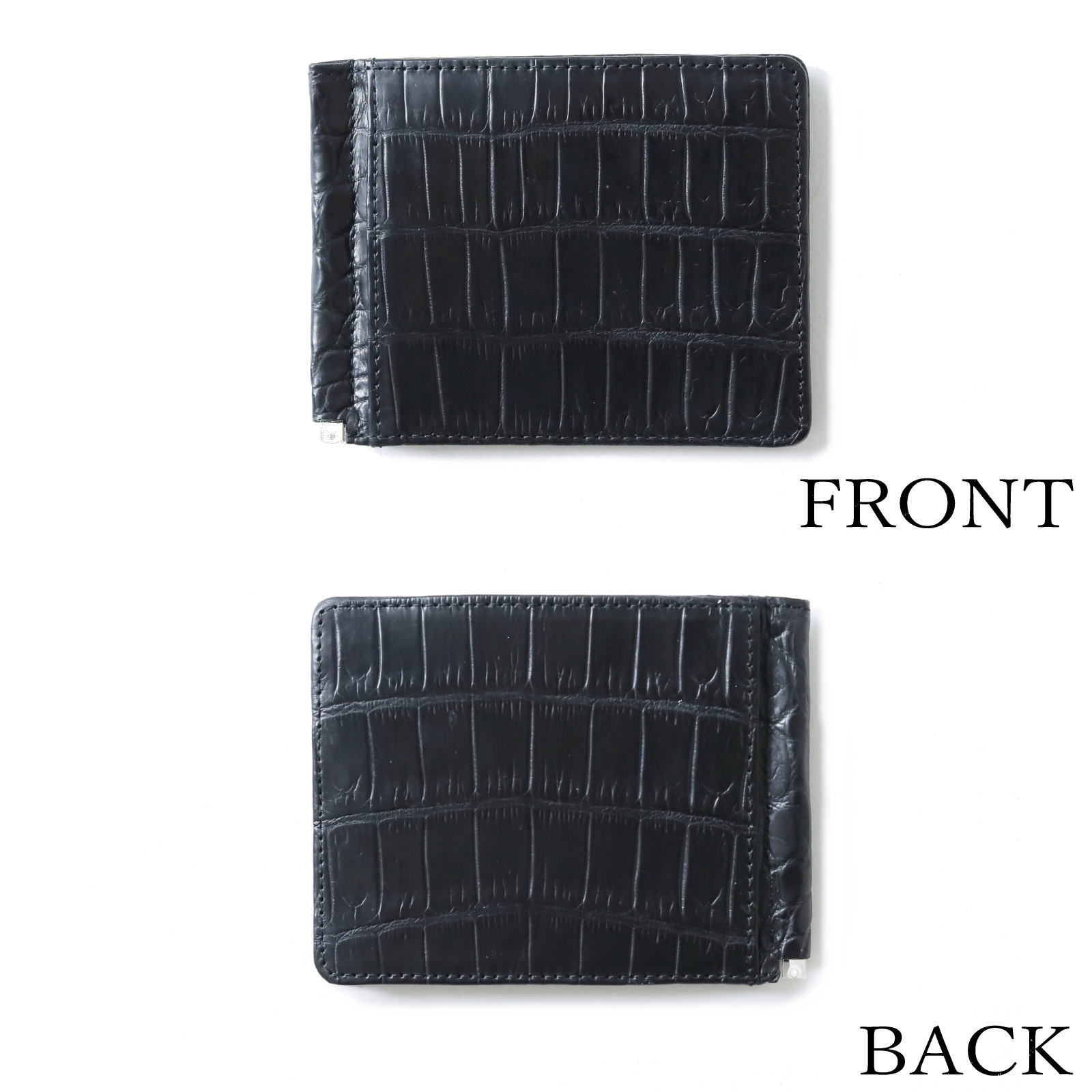 【小石】SAINT LAURENT クロコダイルレザー マネークリップ 小石】SAINT LAURENT クロコダイルレザー マネークリップ 小石様