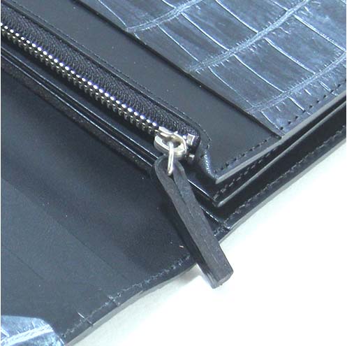 ナイルクロコダイル/ヌメ革 シンプルで機能的 長財布 LGW001｜革芸人