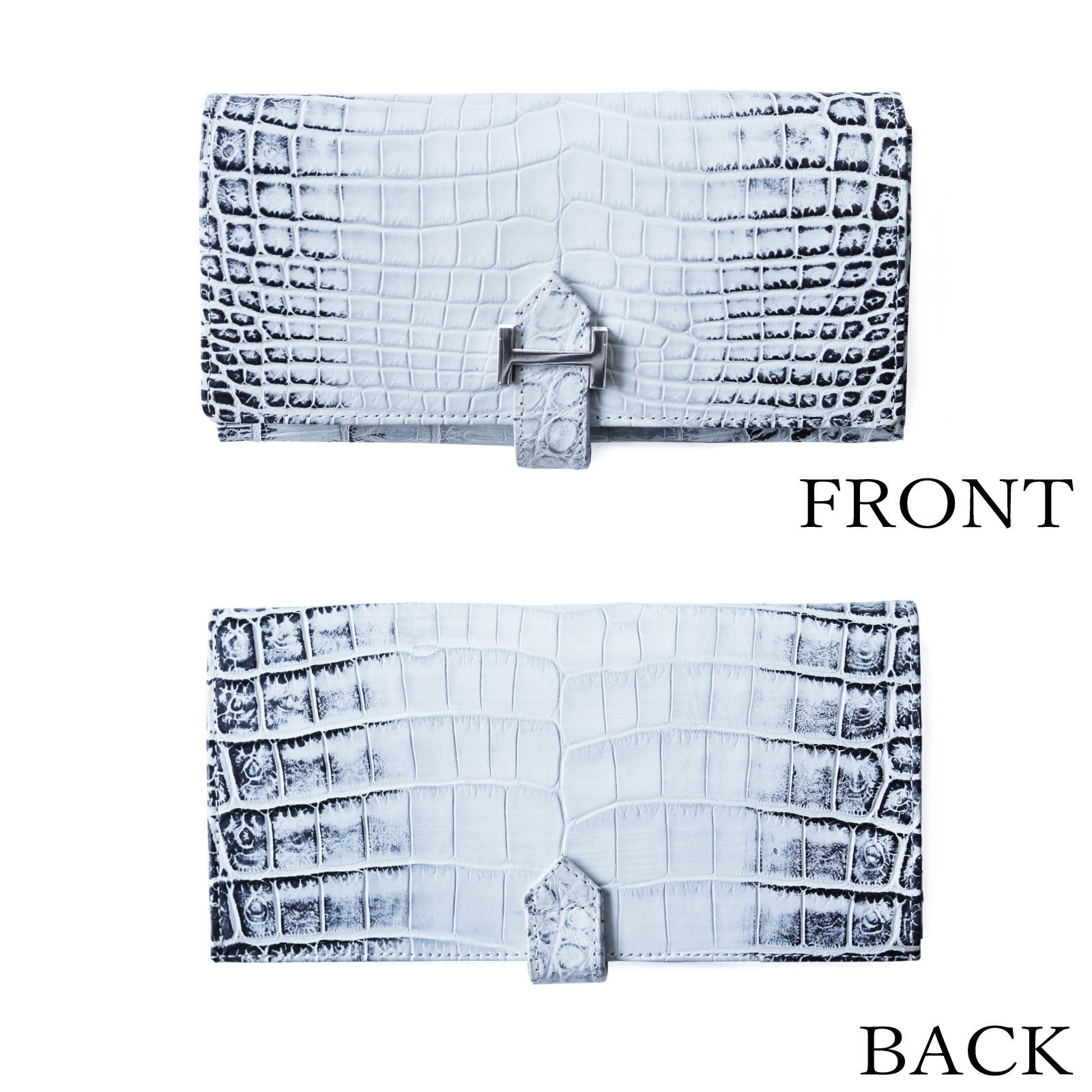 ナイルクロコダイル革 H金具 長財布 | 手染めクロコダイル革財布